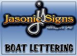 Get your boat lettered at Jasonic Signs