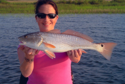 Tracy Gammon caught this Red Drum Aboard Affordable Charters.