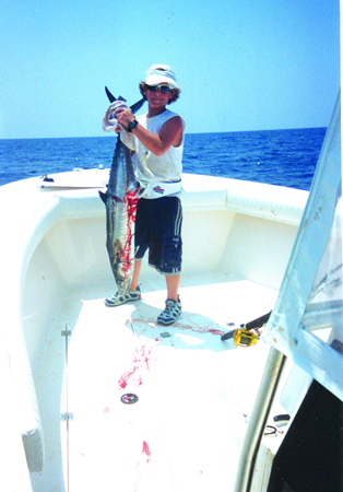 Matthew Colonna caught his 29 pound King Mackerel on July 2, 2006, on a offshore fishing charter.