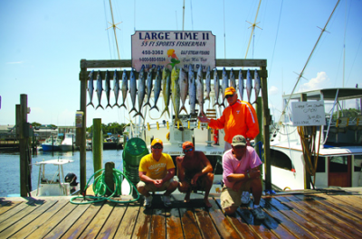 Jack Morrow and his party caught Mackerel, Dolphin and Amberjack aboard Large Time Charters last week.