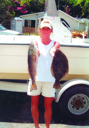 Lana Slepski caught drum and flounder.