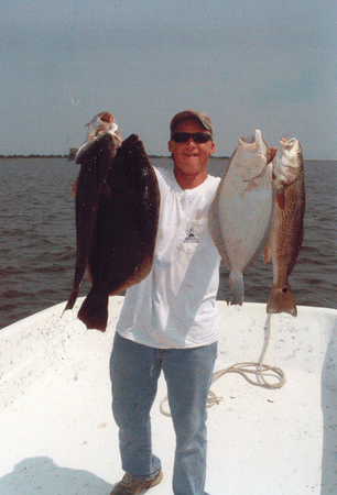Jacob Humrich caught these large Flounder and Drum aboard Affordable Charters.