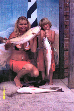Rose and B.J. caught these 8 lb. drums on the “Wet N Rosie” in the Carolina Beach Inlet.