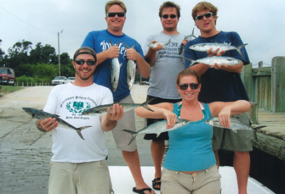 This group caught a large catch aboard Affordable Charters.