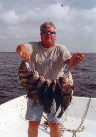 Butch Williams caught these Black Drum aboard Affordable Charters.