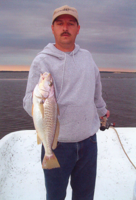 Jeff from Charlotte caught this super sized croaker, Fort Fisher Surf Fishing.