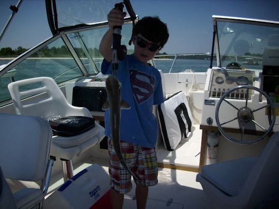 Zach with a shark