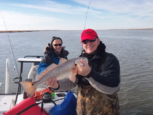 Seahawk Inshore Fishing Charter anglers with a nice inshore redfish