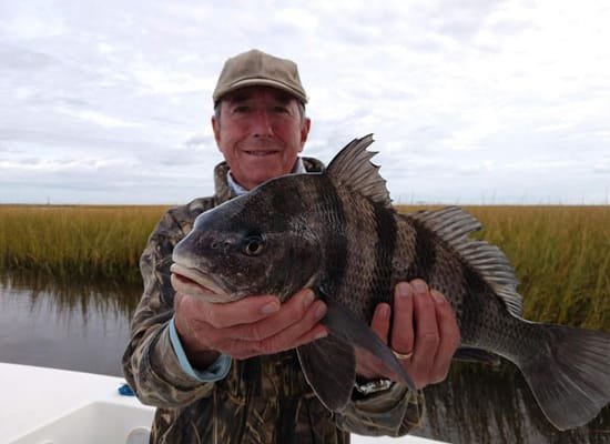 Malcolm Thaden with a nice black drum caught fishing the lower Cape Fear