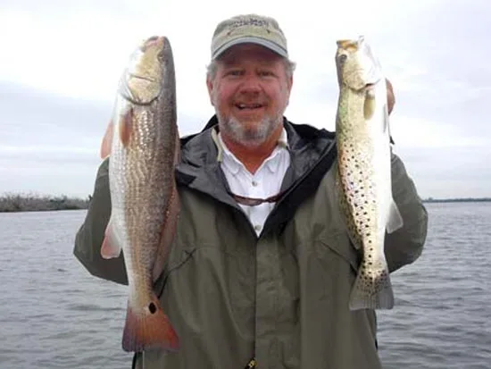 one redfish one speck