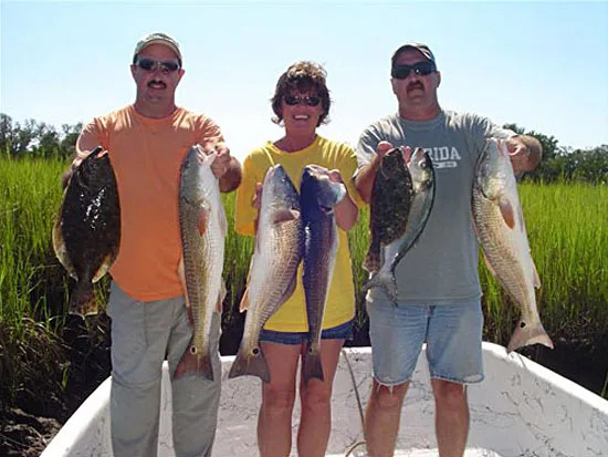 red drum, speckled trout, & flounder