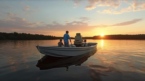 Illustration of family fishing