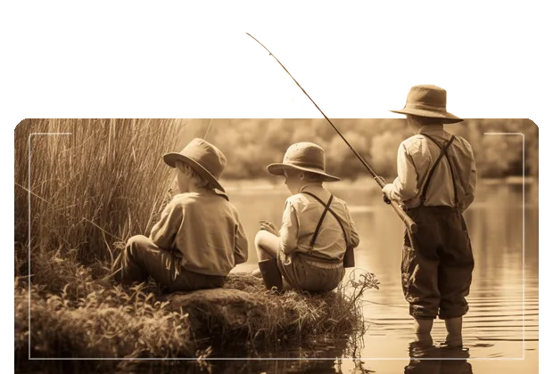 "riverfishing" Digital Artwork by Mark Mayo